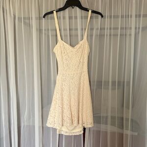 Forever 21 Cream Lace Mini Dress